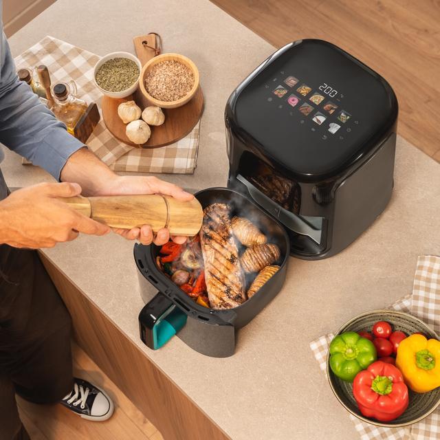 Actual product image Cecotec Air Fryer Cecofry&Grill SmokinPrime 6500 6.5L 2200W Grill Black