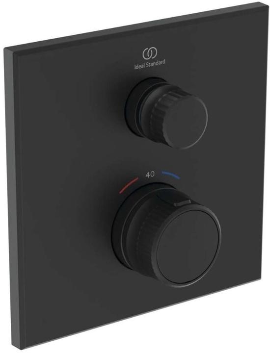 Ideal standard ceratherm navigo - thermostatische inbouw douchekraan, zijdeglans zwart