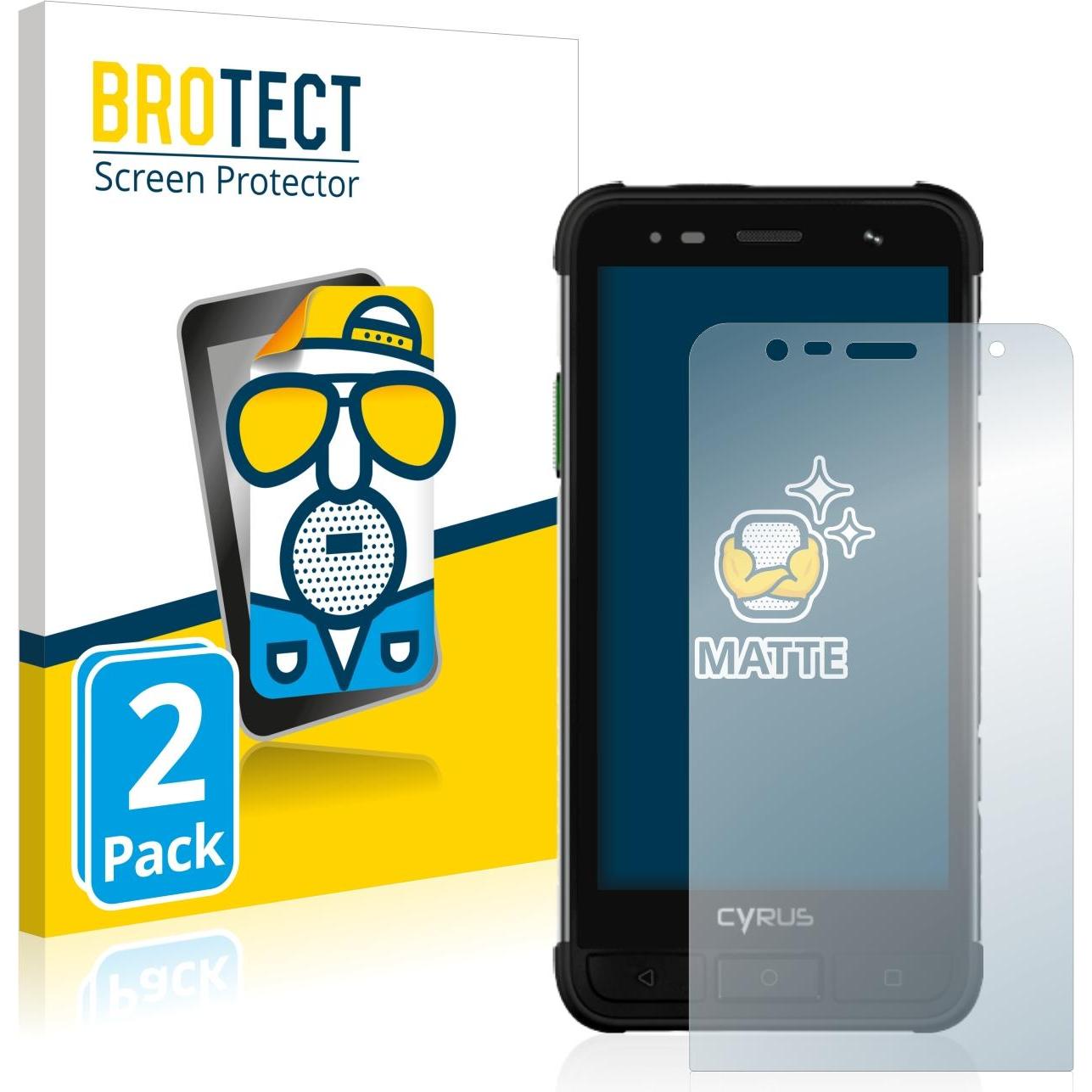 BROTECT Entspiegelungs-Schutzfolie Displayschutz Matt (2 Stück, Cyrus CS 45 XA), Smartphone Schutzfolie, Grau