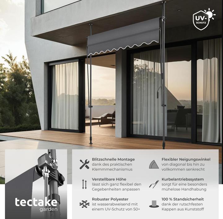 Produktbild tectake Klemmmarkise (2 m)