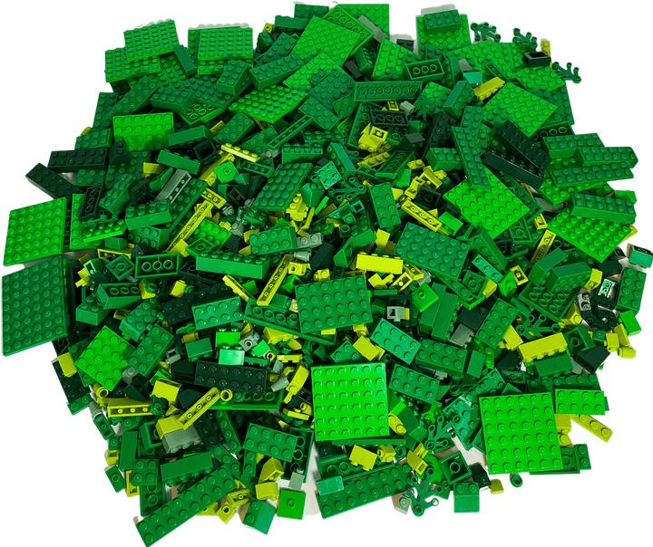 Produktbild LEGO Steine Grün gemischt - 200 Stück - Green bricks mix - NEU (LEGO Zubehör)