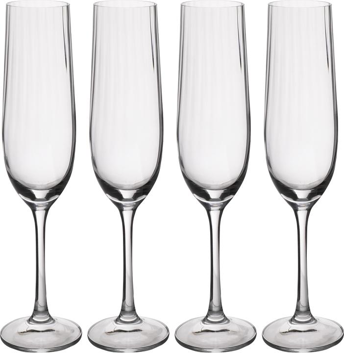 Mikasa Bicchieri flute da champagne in cristallo Treviso, set da 4, 190ml (19 cl, 4 Occhiali, Bicchieri da champagne)