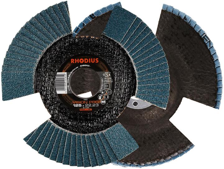 Rhodius Flap disc VISION PRO | Ã˜ 125 x 22.23mm bevelled grit 60 PU: 10 (60)