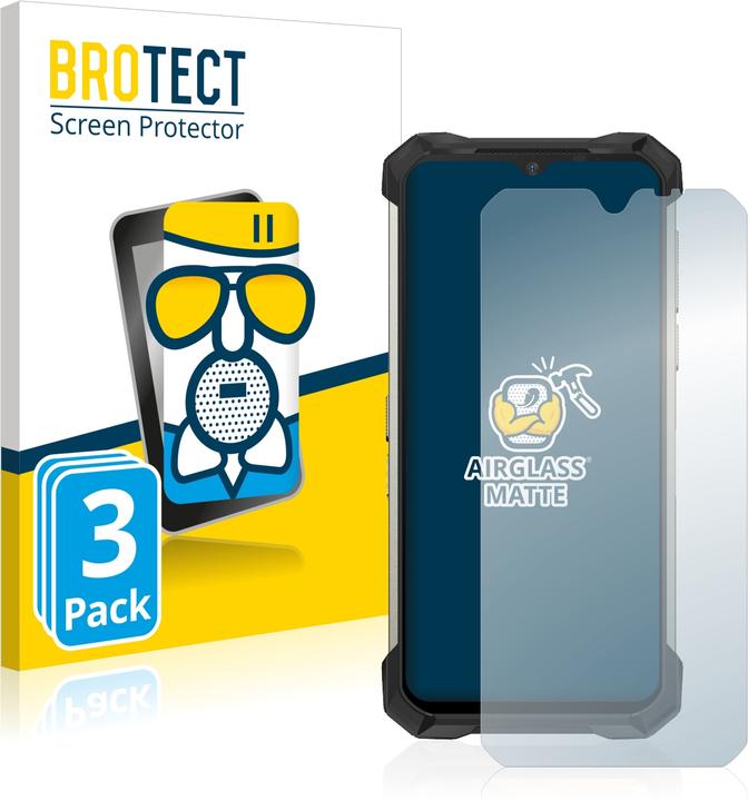 Productafbeelding BROTECT AirGlass Matte kogelwerende glasfolie (3 Stuk, Doogee S88 Plus)