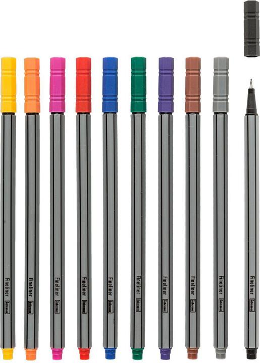 Produktbild Idena Fineliner 10 Stück 10 Farben (Mehrfarbig, 10 x)