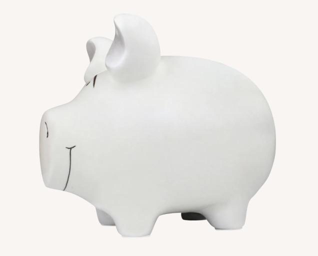 Sombo Sparschwein Blanko weiss (17 x 15 x 15 cm)