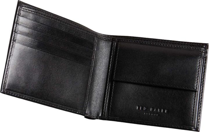Actual product image Ted Baker Embossed Corner Leather Bifold Coin Wallet