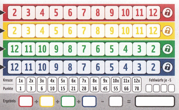 Produktbild Game Factory Qwixx 2 Zusatz-Blöcke (Deutsch, Französisch, Italienisch)