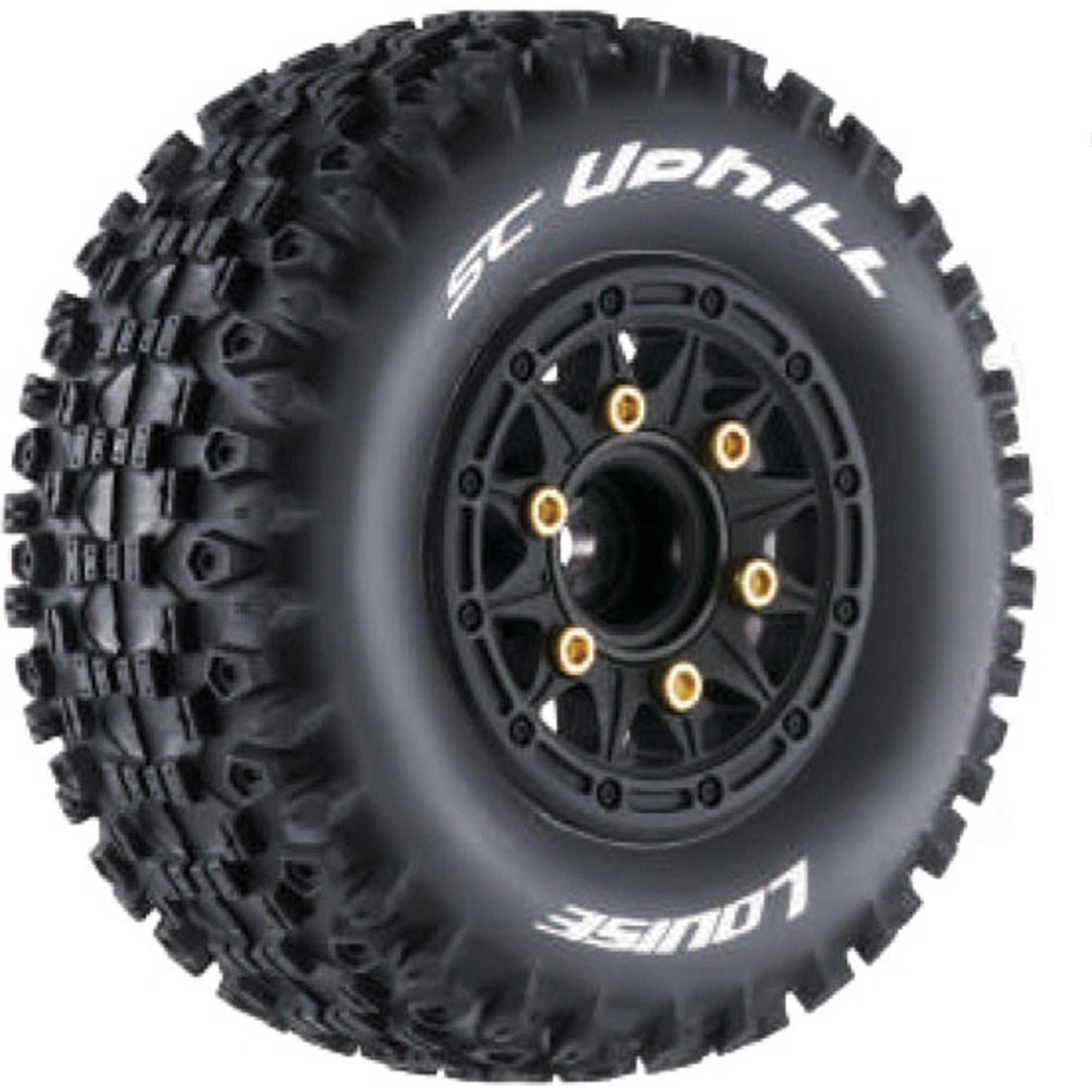 Louise PNEUMATICO SC-UPHILL SOFT SU CERCHIO NERO 12/14/17MM (2) 1/10 SHORT-COURSE (CENTRI RUOTA