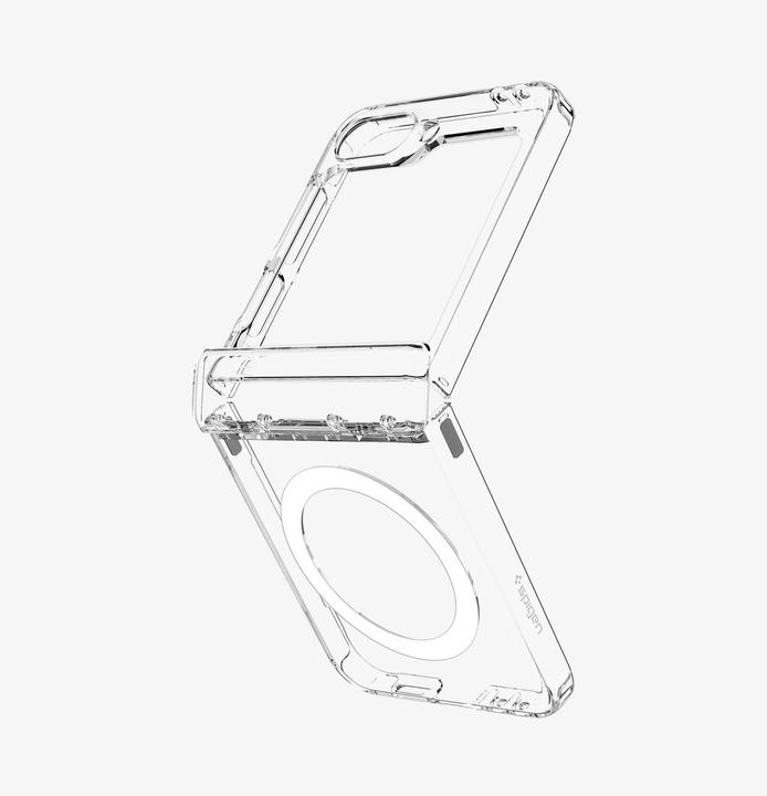 Actual product image Spigen Ultra Hybrid Pro (MagFit) Galaxy Z Flip 6 Case Clear White (Samsung Galaxy Z Flip6, Samsung Galaxy Z Flip7 FE)
