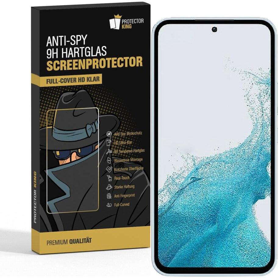 Thumbnail - Protectorking 1x Echtes Tempered 9H Panzerhartglas Blickschutz (1 Stück, Samsung Galaxy A54 5G), Smartphone Schutzfolie