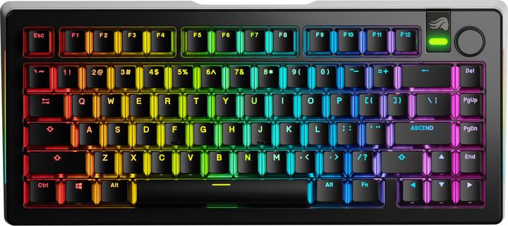 Actual product image Glorious GMMK 3 Pro Wireless 75 % Custom Gaming Keyboard - Pre-Built, ISO (DE), Fox Switches, black (DE, Wireless, Cable)