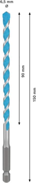 Produktbild Bosch Professional Zubehör Expert HEX-9 Multi Construction Bohrer, 6,5 x 90 x 150 mm