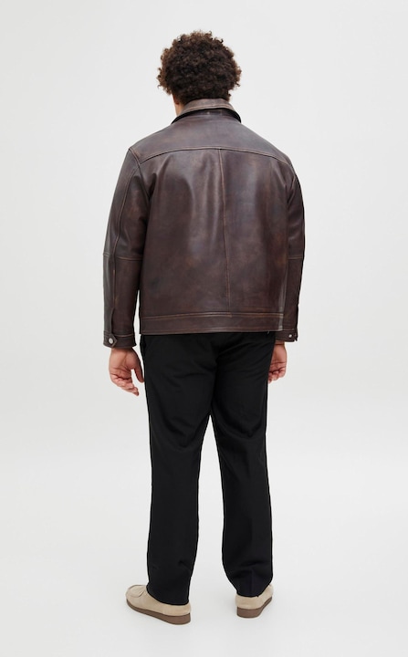 Produktbild Jack & Jones Plus Size Lederjacke Lederjacke (4XL)