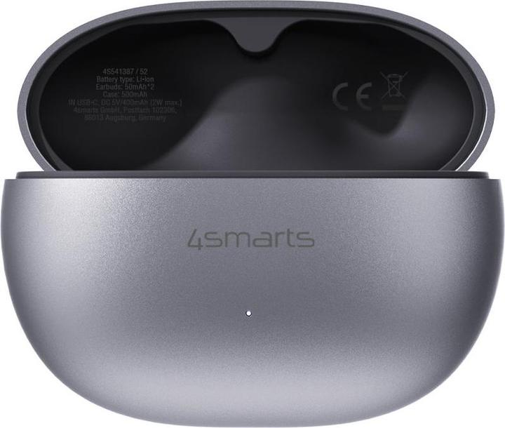 Produktbild 4smarts Open-Ear-Kopfhörer SkyBuds Clip Grau, Detailfarbe: Grau (NC, 6 h, Kabellos)