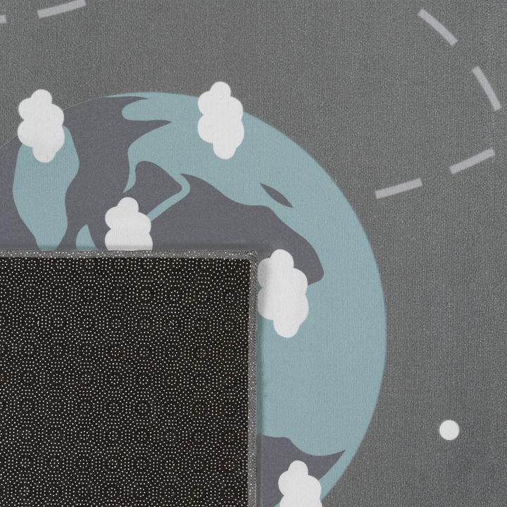 Produktbild TT Home Kinderzimmerteppich Teppich Kinderteppich Rutschfest Planeten Sterne Raketen