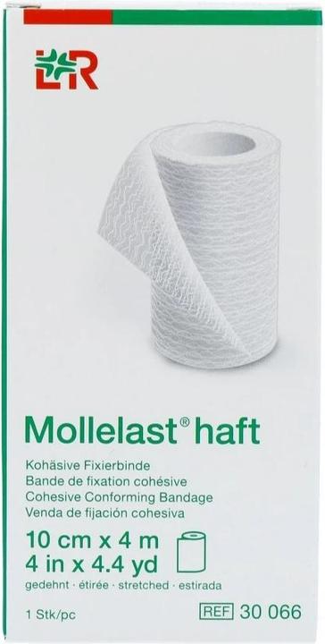 Produktbild L&R MOLLELAST Haft Fixierbinde 10cmx4m weiss