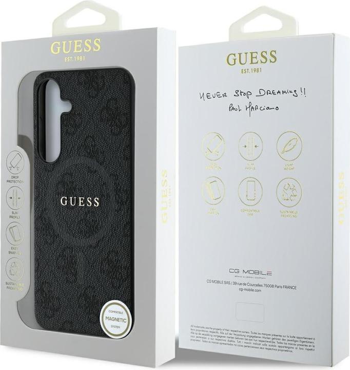 Image du produit Guess Etui Leather 4G Colored Ring Classic Logo MagSafe Samsung Galaxy S25 czarny (Samsung Galaxy S25)