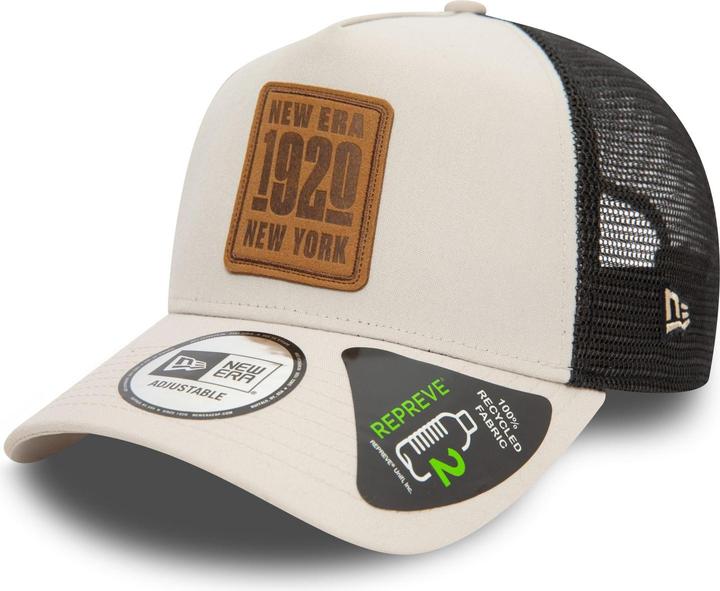 Produktbild New Era Repreve A-Frame Trucker Cap - BRAND PATCH stone (One Size)