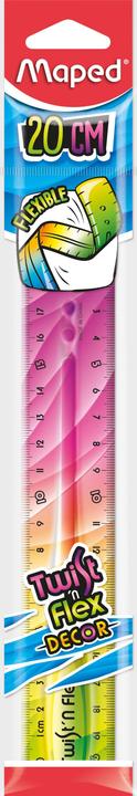 Image du produit Maped Règle plate Twist'n Flex DECOR, 200 mm, incassable (20 cm, Matières plastiques)