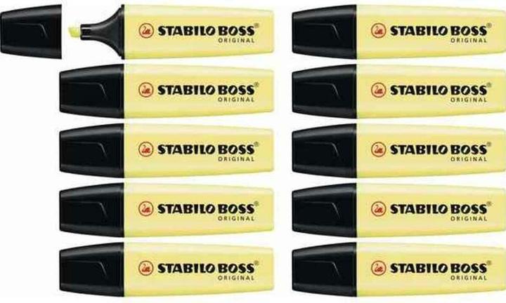 Produktbild STABILO Textmarker - BOSS ORIGINAL Pastel - 10er Pack - pudriges Gelb (Pudriges Gelb, 7 mm, 10 x)