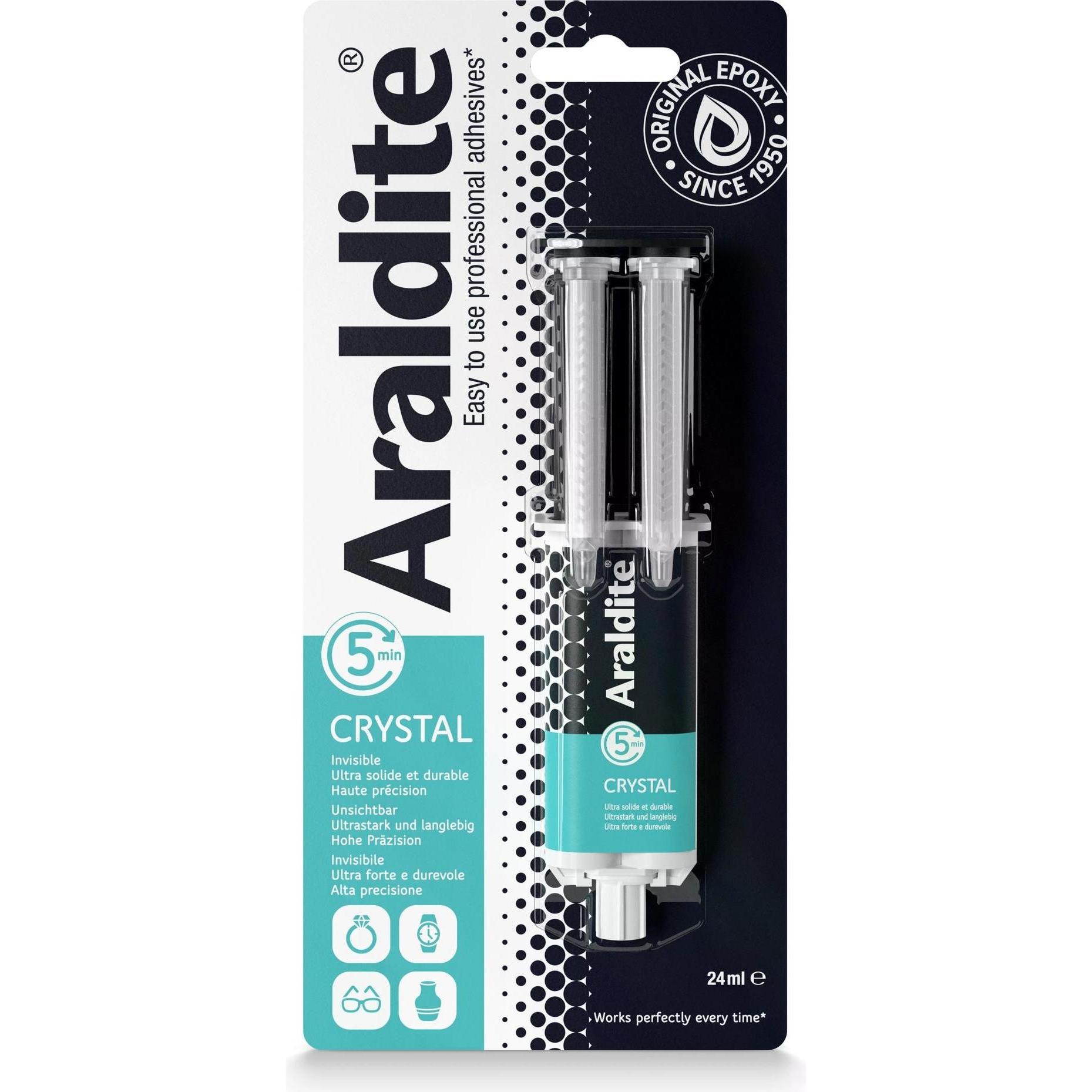 Araldite, Colla, Adesivo di cristallo (75 g, 24 ml)