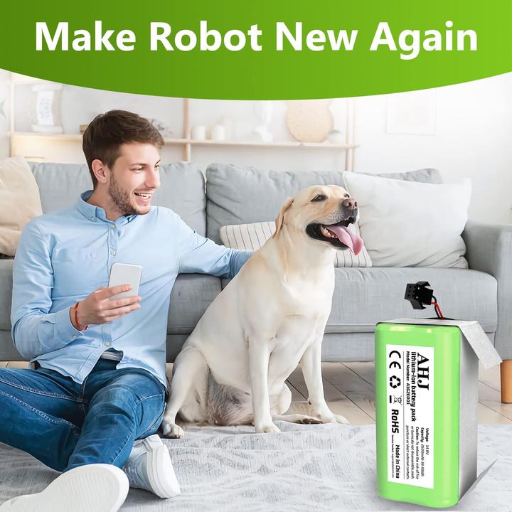 Actual product image AHJ 2600mAh replacement battery for Eufy