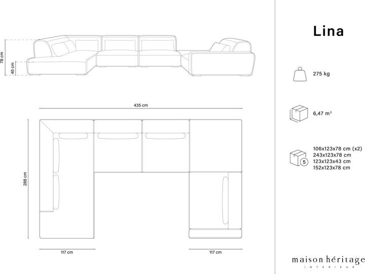 Immagine prodotto Maison Heritage Lina (Divani componibili, Divano modulare)