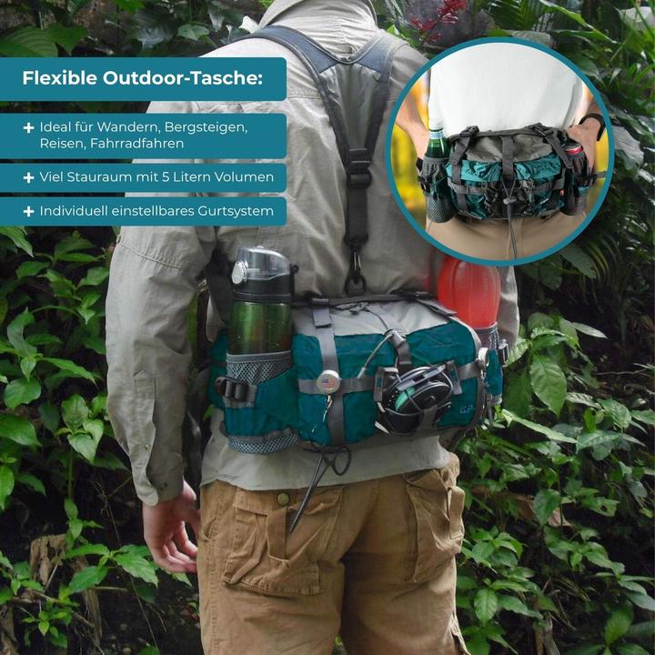 Immagine prodotto Hermex Bauchtasche mit Schultergurten Umhängetasche Schultertasche Hüfttasche