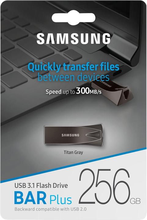 Image du produit Samsung Bar Plus (256 Go, USB-A, USB 3.1)