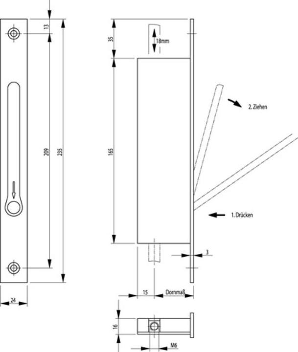 Actual product image BKS Rebate deadbolt locks 1899 (Profile cylinder)