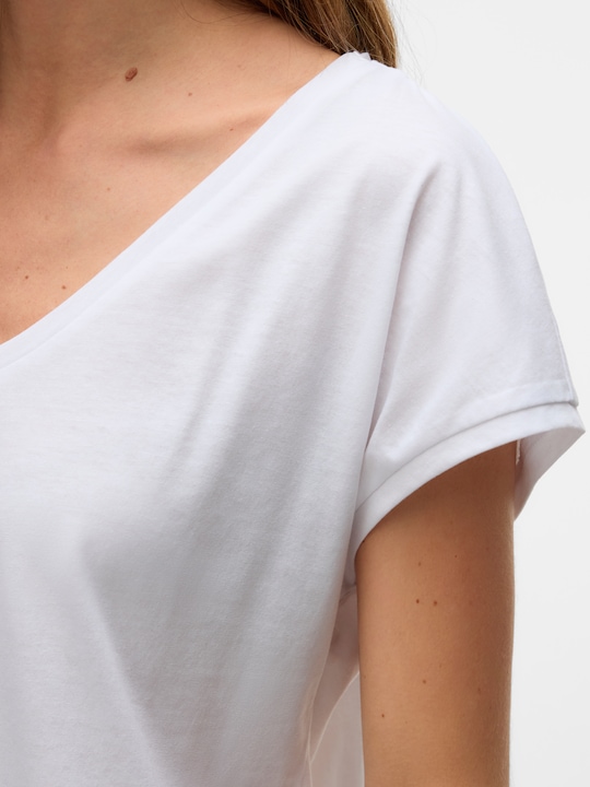 Actual product image Vero Moda Vmluna Ss V-Neck Tee Jrs Noos (XS)
