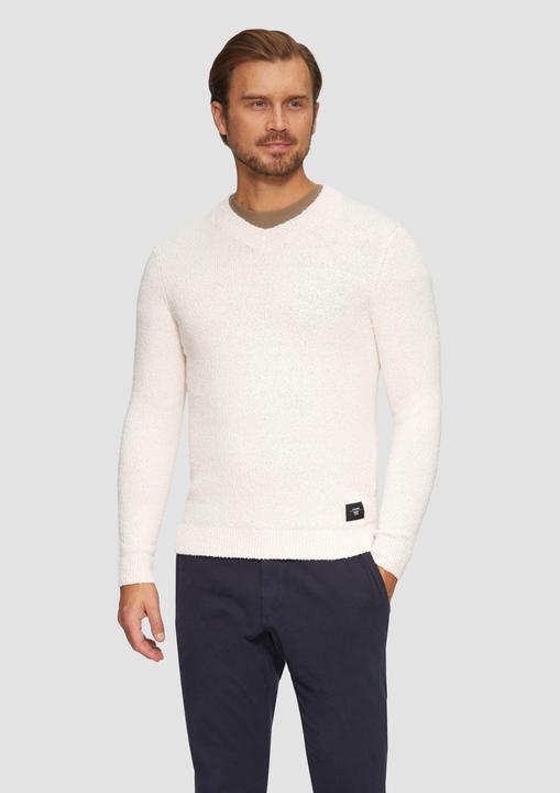 Immagine prodotto S.Oliver Strickpullover Strukturierter Baumwollpullover mit V-Ausschnitt (M)