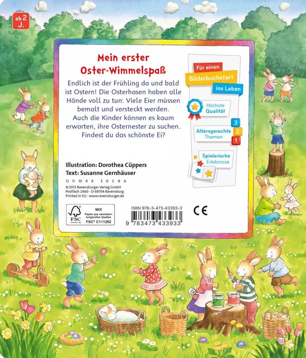 Produktbild Ravensburger Sachen suchen: Frohe Ostern (Deutsch, Dorothea Cüppers, Sabine Cuno, 2016)