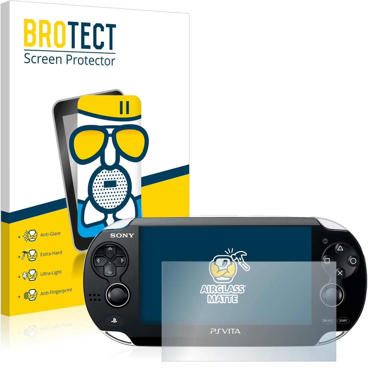 BROTECT AirGlass Panzerglasfolie Matt (PS Vita), Weiteres Gaming Zubehör, Grau