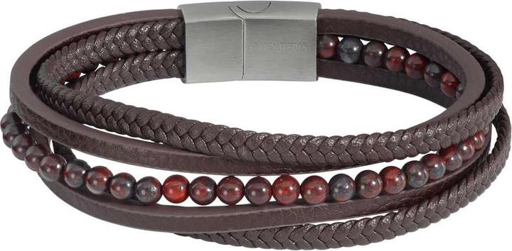 Produktbild Bijouteria Lederarmband (21 cm, Leder, Edelstahl, Jaspis)