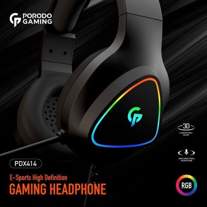 Produktbild Porodo Gaming Headphone HD Sound With RGB (Kabelgebunden)