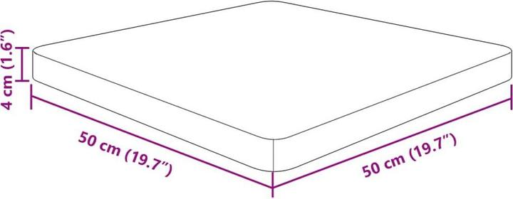 Actual product image VidaXL Isabel (50 x 50 x 4 cm)