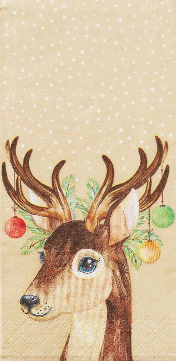 Actual product image Paper + Design Handkerchiefs Deer Baubles