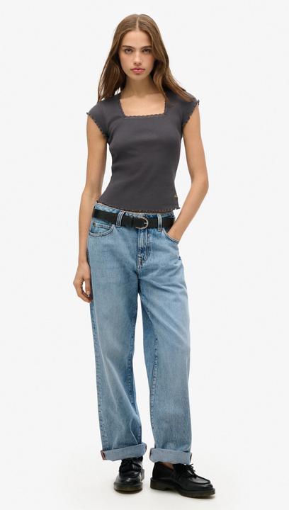 Produktbild Superdry Essential Kurzarm-T-Shirt mit eckigem Ausschnitt (10XL)