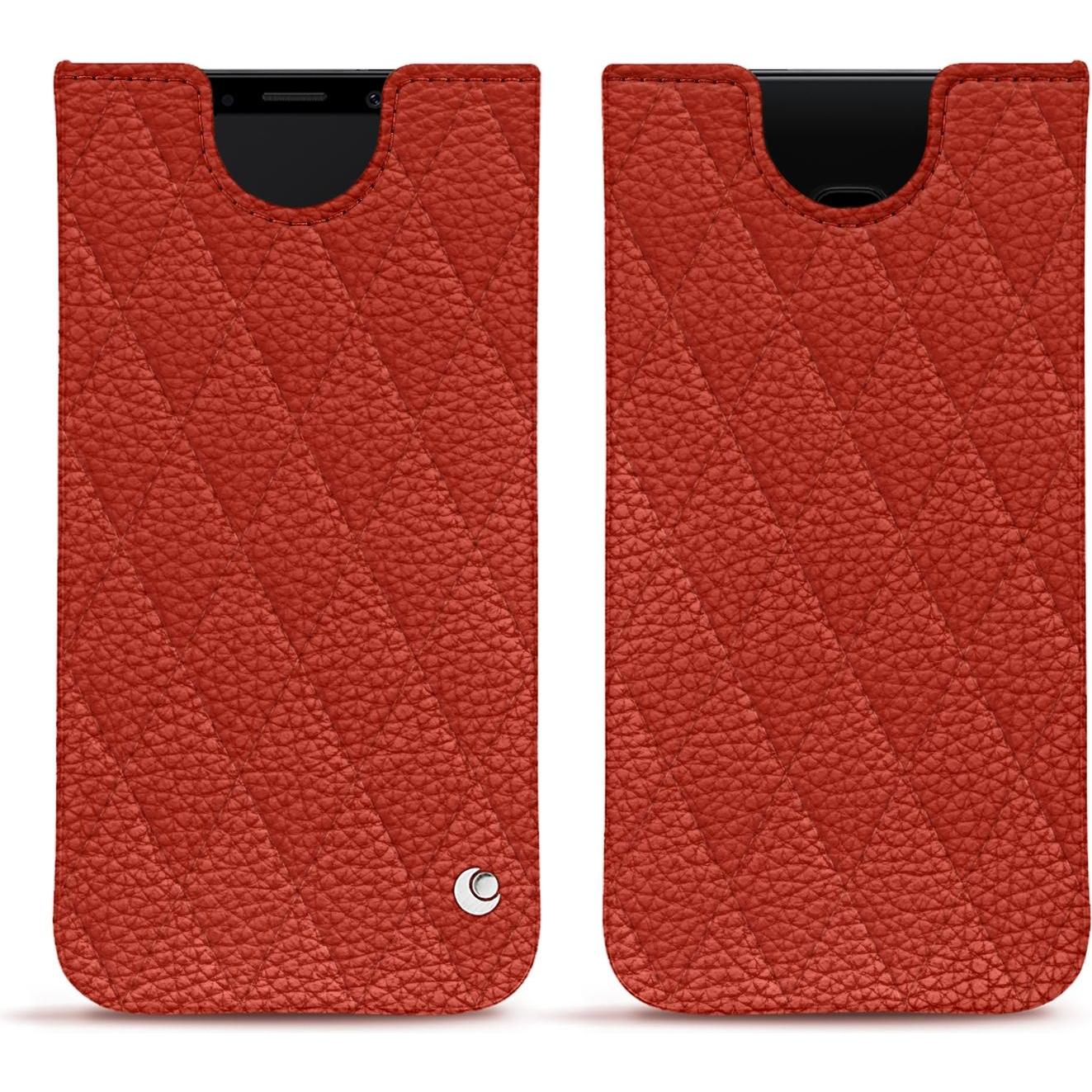 Noreve Lederschutzhülle (Samsung Galaxy S9), Smartphone Hülle, Orange