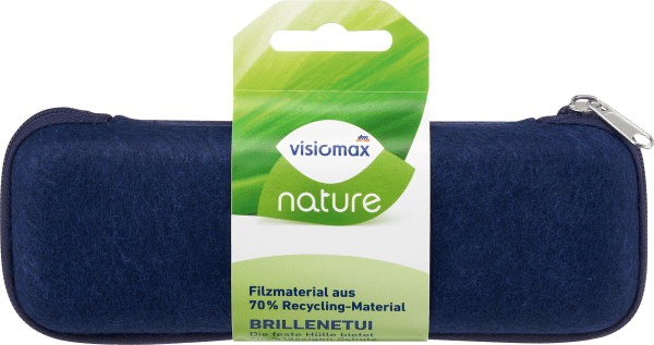 Actual product image dm Visiomax NATURE case with zipper grey or black