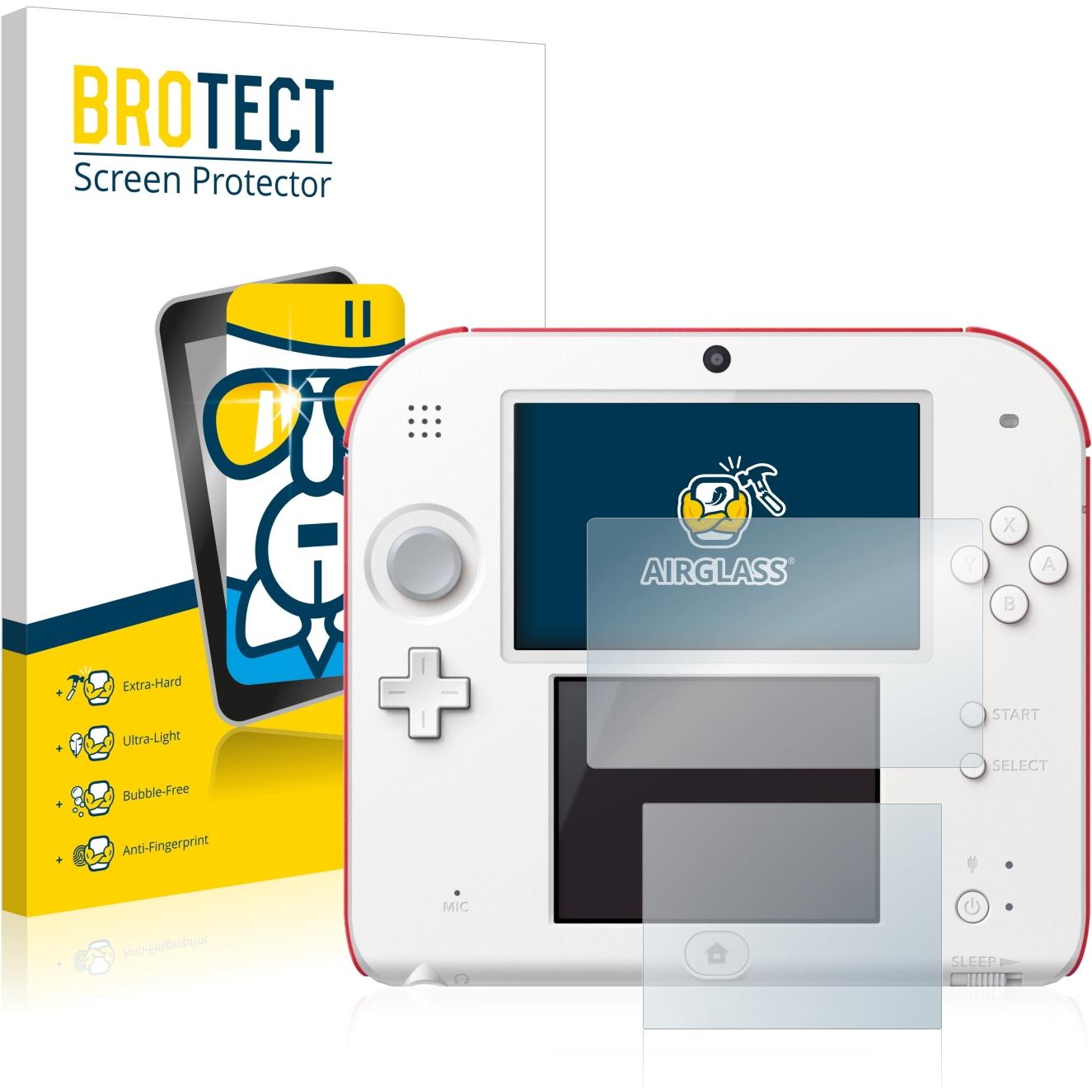 BROTECT AirGlass Panzerglasfolie (DSi XL), Weiteres Gaming Zubehör, Transparent