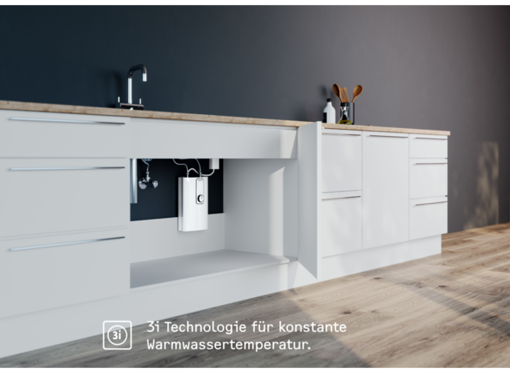Actual product image Stiebel Eltron DCE 11/13 Electronic compact instantaneous water heater for the kitchen, under-sink, VDE tested
