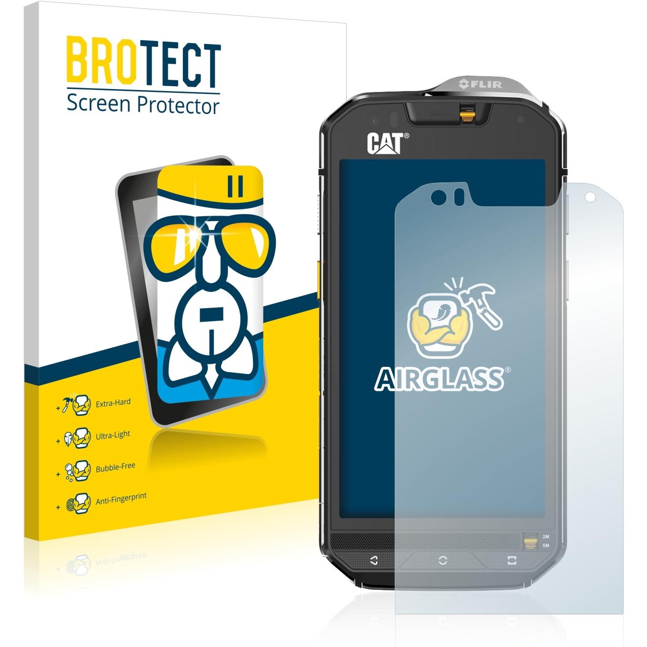 BROTECT AirGlass Panzerglasfolie (1 Stück, CAT S60), Smartphone Schutzfolie, Transparent