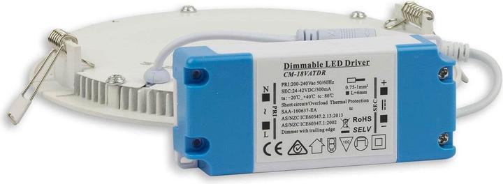 Produktbild Isoled LED Downlight, 12W, rund, ultraflach, blendungsreduziert, schwarz, warmweiss, dimmbar CRI90