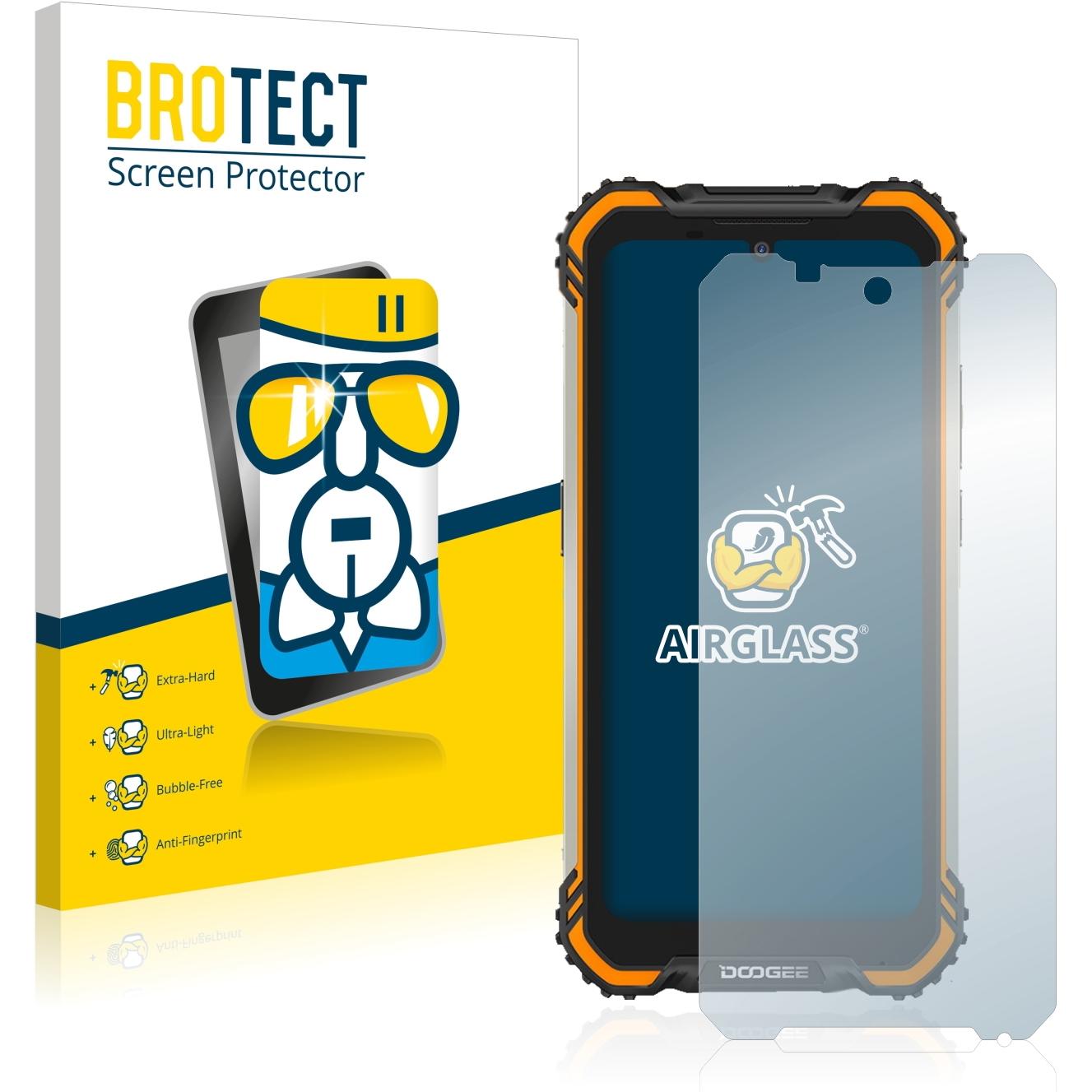 BROTECT AirGlass Panzerglasfolie (1 Stück, Doogee S58 Pro), Smartphone Schutzfolie, Transparent
