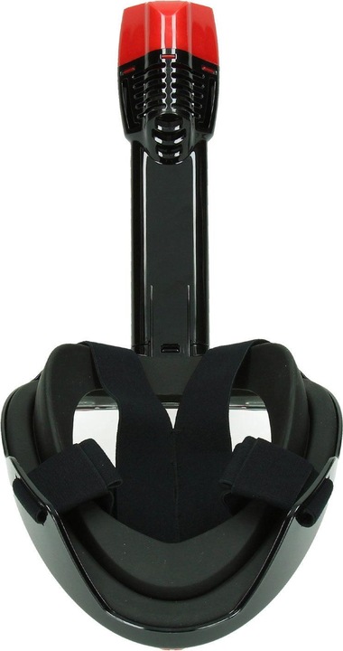 Produktbild Caruba Full Face Snorkel Masker Pro Extra Lang + Action Cam Mount (Zwart + Rood S/M)