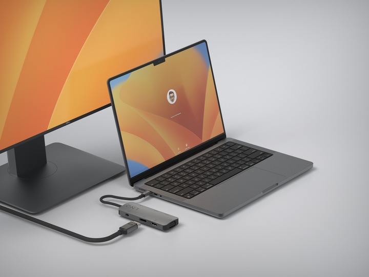 Actual product image LINQ Connects DisplayPort male -> DisplayPort male LQ48025 grey (2 m, DisplayPort)