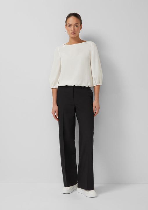 Immagine prodotto s.Oliver Bluse Modalmix-Bluse mit U-Boot-Ausschnitt und Gummibündchen (46)